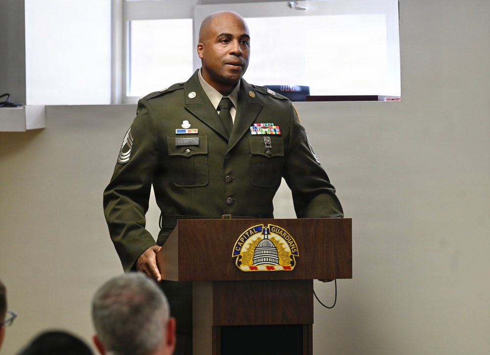 U.S. Army Master Sgt. Rayshod J. Thompson promotion ceremony
