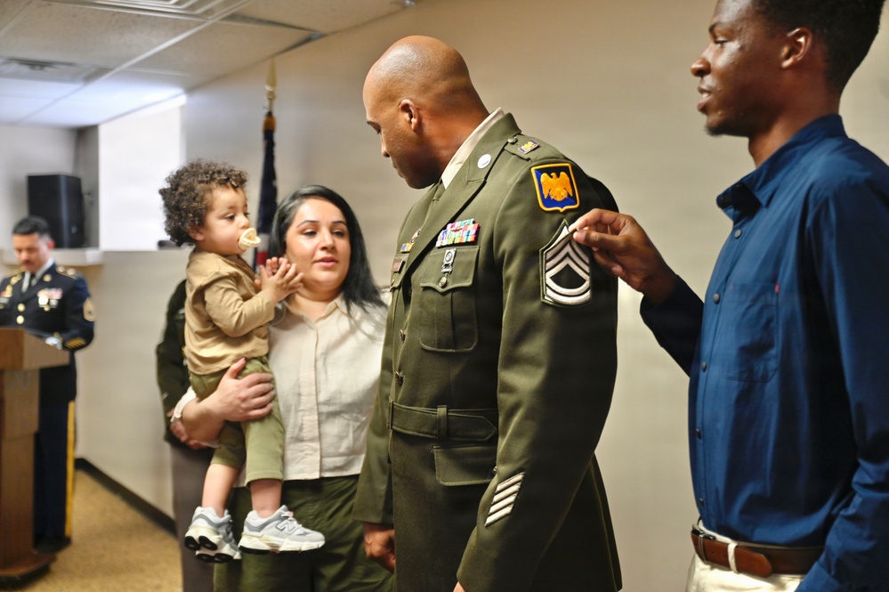 U.S. Army Master Sgt. Rayshod J. Thompson promotion ceremony