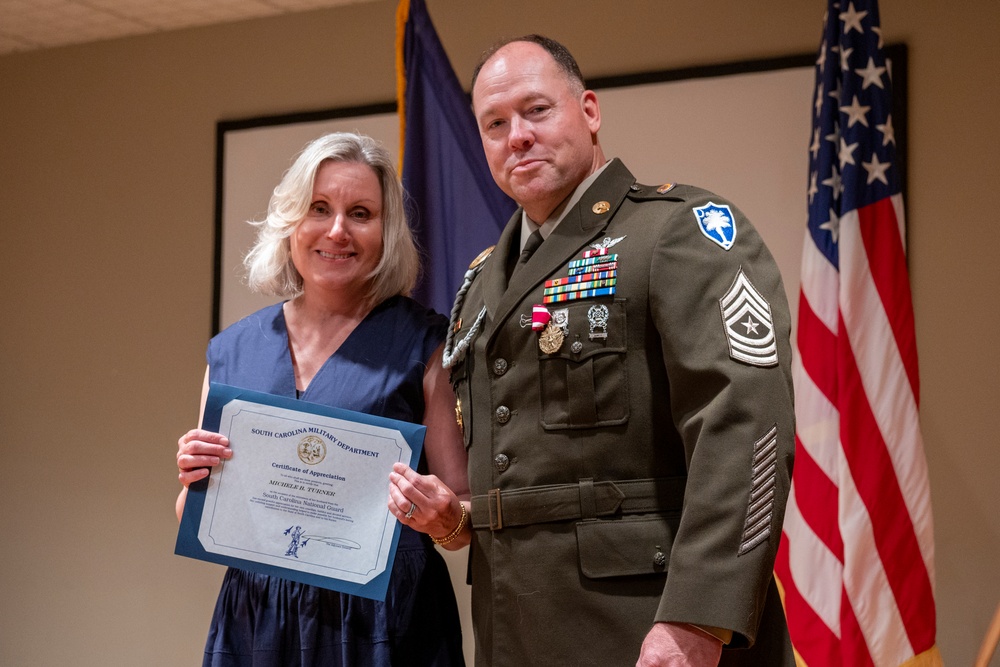 South Carolina Army National Guard honors Sgt. Maj. Michael F. Turner during retirement ceremony