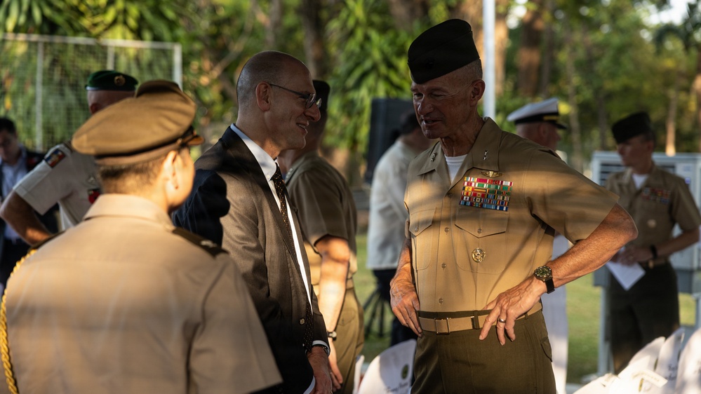 Balikatan 2026: 1 MEF leadership attends Anzac Day wreath laying ceremony