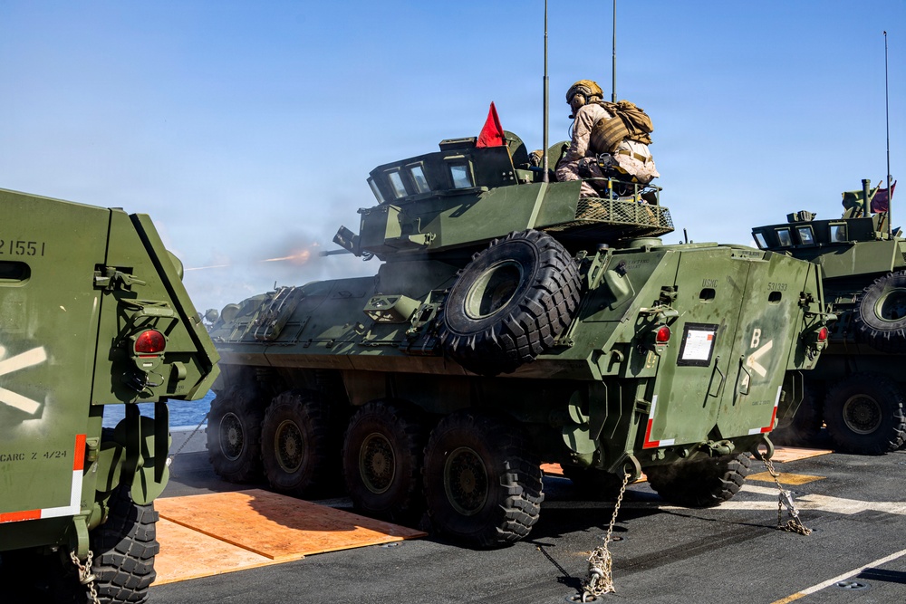 BLT 3/5 Marines Conduct LAV-25 Live-Fire aboard USS Portland