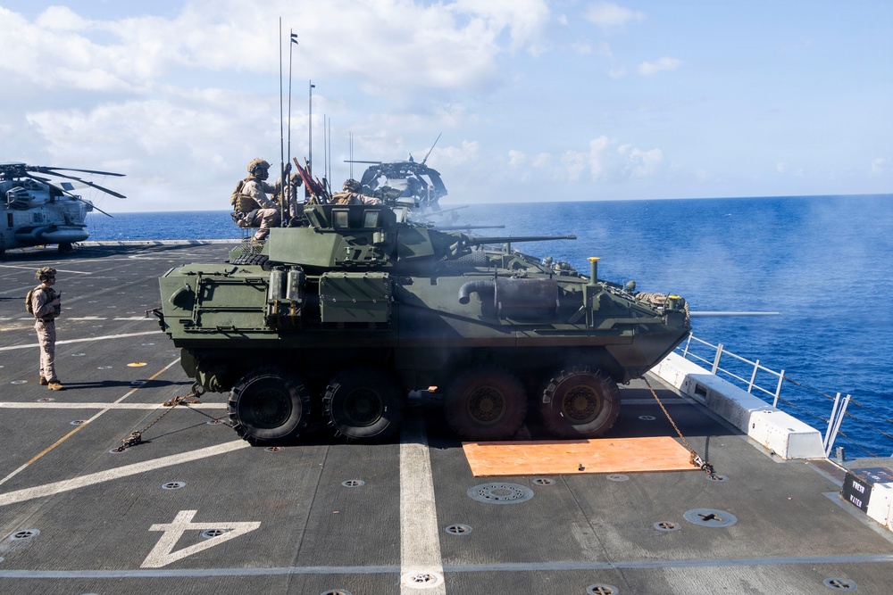 BLT 3/5 Marines Conduct LAV-25 Live-Fire aboard USS Portland