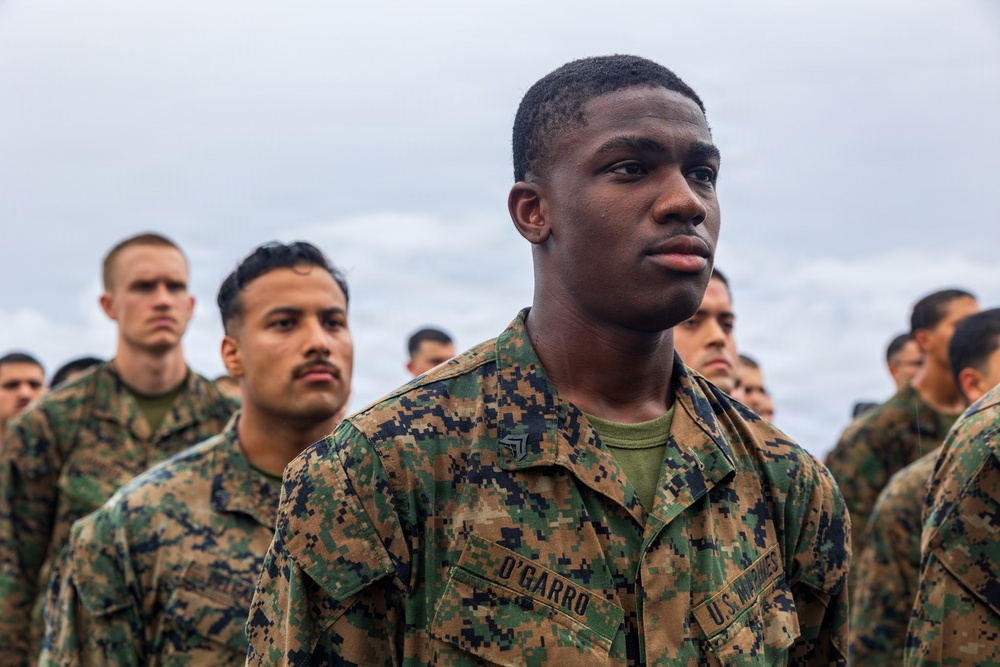 11th MEU Marines, USS Boxer Sailor Graduate Corporals Course While Underway