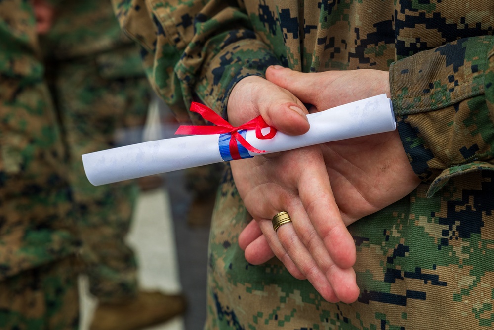 11th MEU Marines, USS Boxer Sailor Graduate Corporals Course While Underway