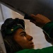 US Navy Sailors Perform Maintenance Aboard the USS Theodore Roosevelt
