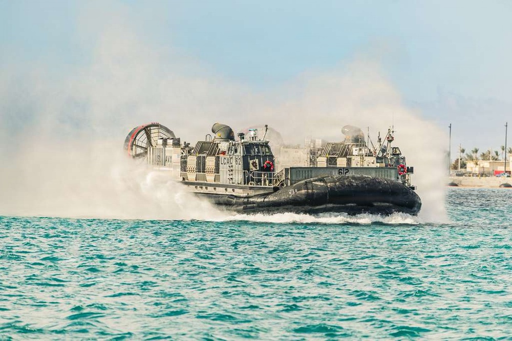 LCAC 62 arrives at Naval Base Guam in response to Super Typhoon Sinlaku