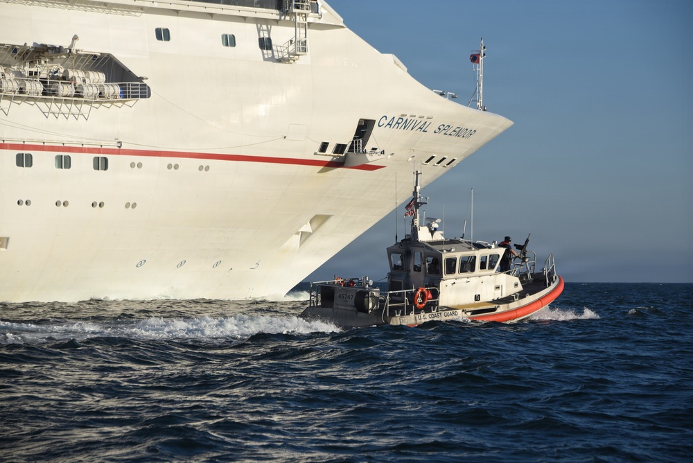 Coast Guard escorts cruise ship