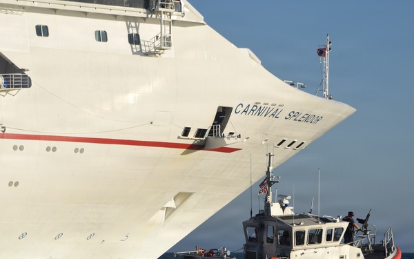 Coast Guard escorts cruise ship
