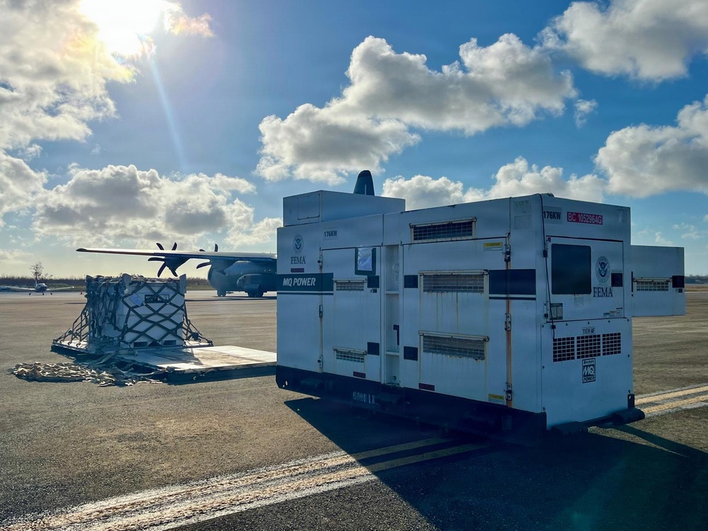 374th AW, 36th CRS aid FEMA in delivering generators, fuel Northern Mariana Islands