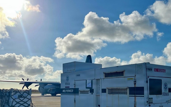 374th AW, 36th CRS aid FEMA in delivering generators, fuel Northern Mariana Islands