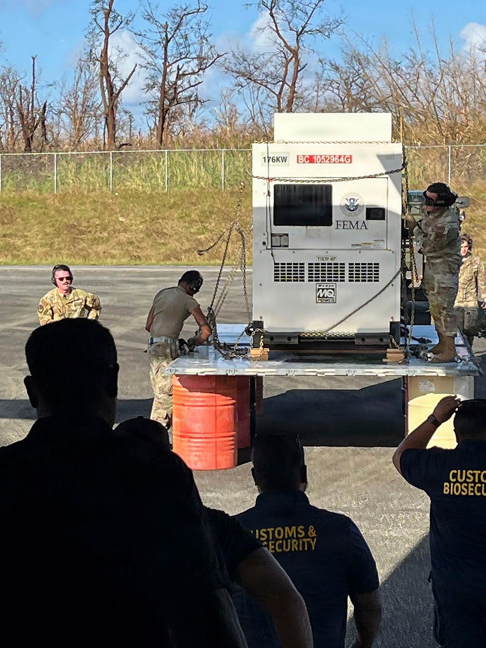 374th AW, 36th CRS aid FEMA in delivering generators, fuel Northern Mariana Islands