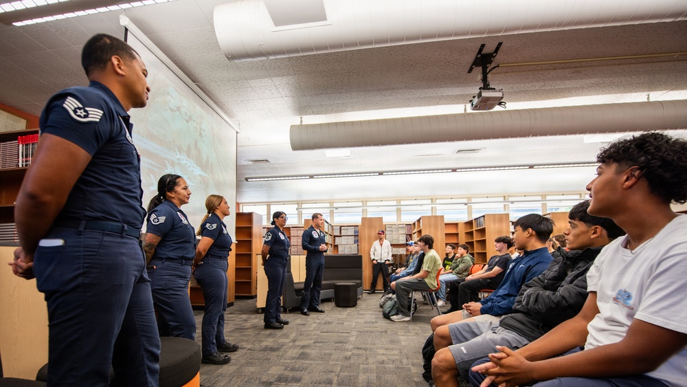 Thunderbirds visit Vacaville HS