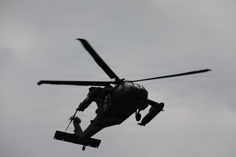 41st Field Artillery Brigade MEDEVAC Training with 12th Combat Aviation Brigade