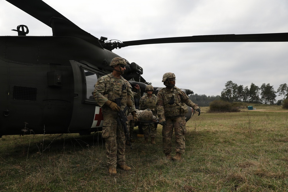 41st Field Artillery Brigade MEDEVAC Training with 12th Combat Aviation Brigade