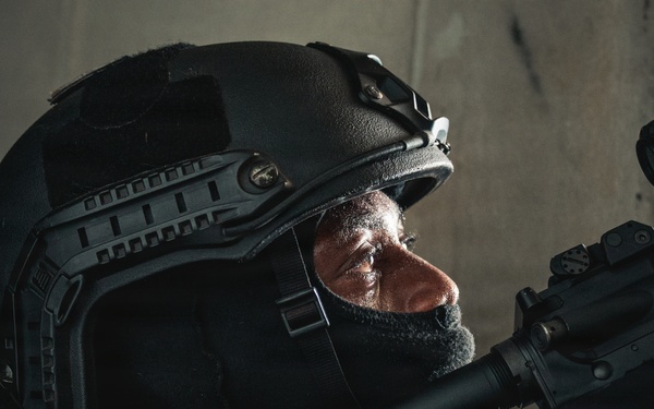 Ivorian national police officers execute urban clearing operations during Flintlock 26