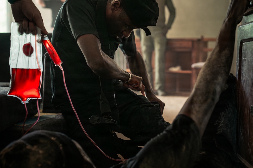 Ivorian national police officers execute urban clearing operations during Flintlock 26