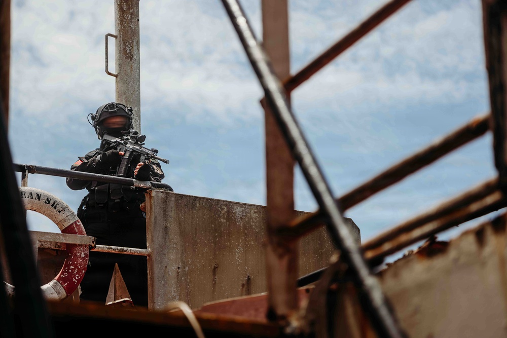 Moroccan special operations forces conduct VBSS training during Flintlock 26