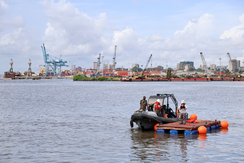 Seabees, Partner Forces Establish Floating Dock Capability During Obangame Express 2026