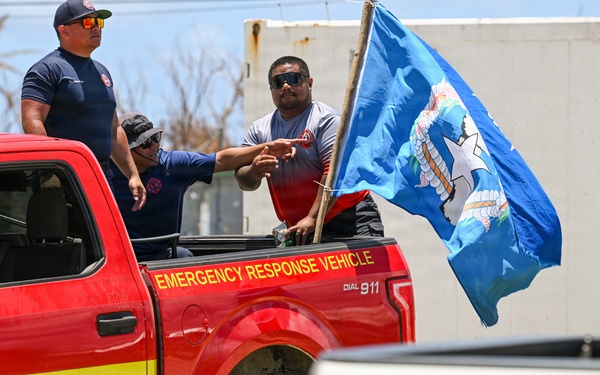 In wake of Typhoon Sinlaku, NMCB-1’s Seabees help deliver water to Saipan community