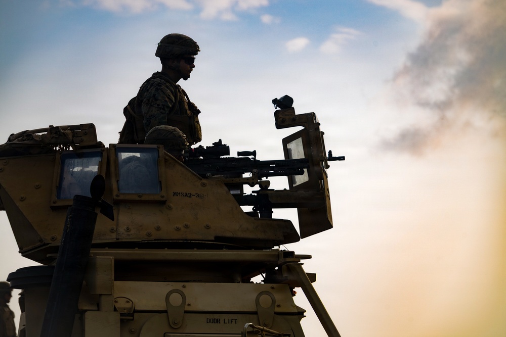 U.S. Marines Conduct a Mounted Live Fire Range