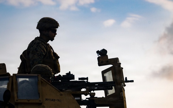 U.S. Marines Conduct a Mounted Live Fire Range