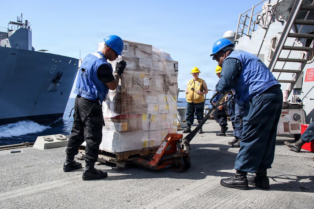 Frank E. Petersen Jr. Conducts Replenishment-at-Sea with Wally Schirra