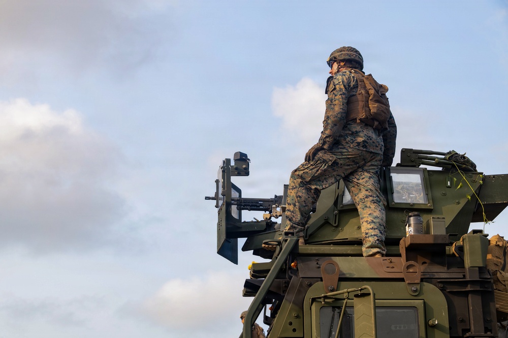 U.S. Marines Conduct a Mounted Live Fire Range