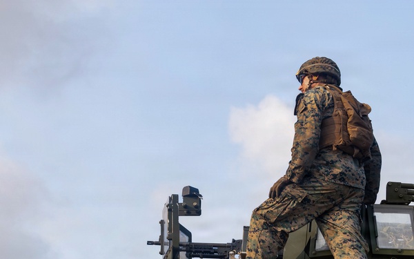 U.S. Marines Conduct a Mounted Live Fire Range