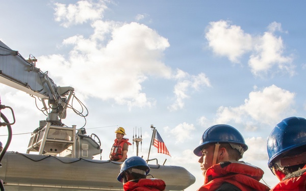 USS Portland Prepares for Typhoon Sinlaku Relief Efforts