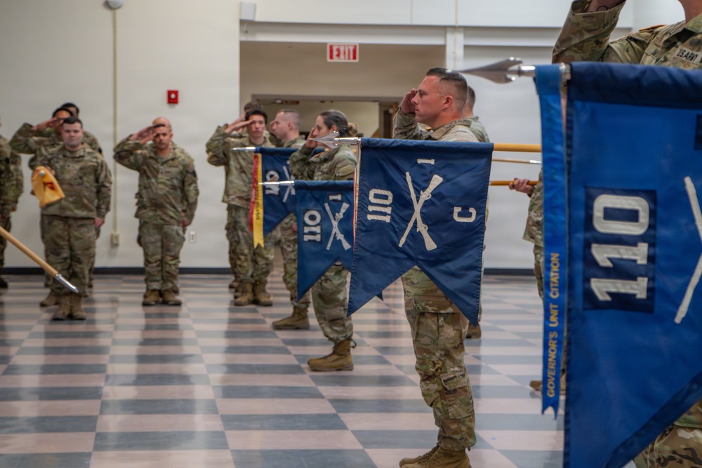 1-110th Infantry Regiment holds change of command ceremony