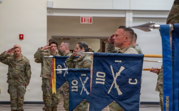 1-110th Infantry Regiment holds change of command ceremony