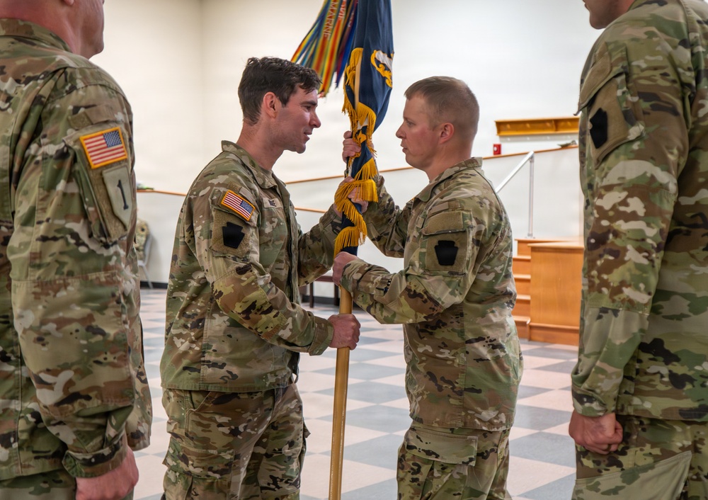 1-110th Infantry Regiment holds change of command ceremony