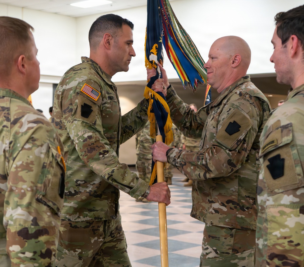 1-110th Infantry Regiment holds change of command ceremony