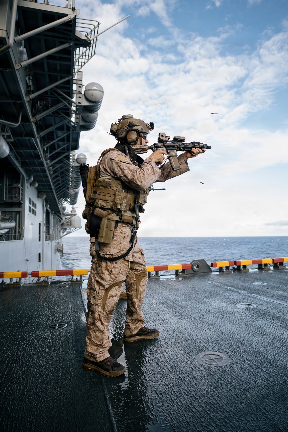 11th MEU Maritime Raid Force Conducts Marksmanship Training Aboard USS Boxer