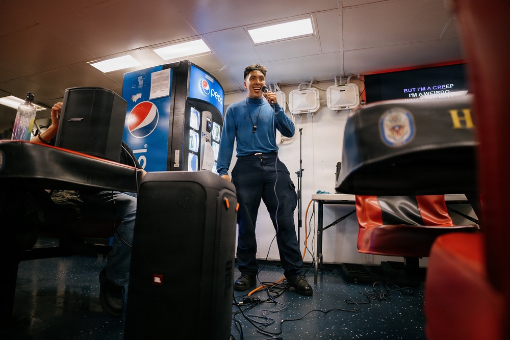 11th MEU Marines, Sailors Host Open Mic Aboard USS Boxer