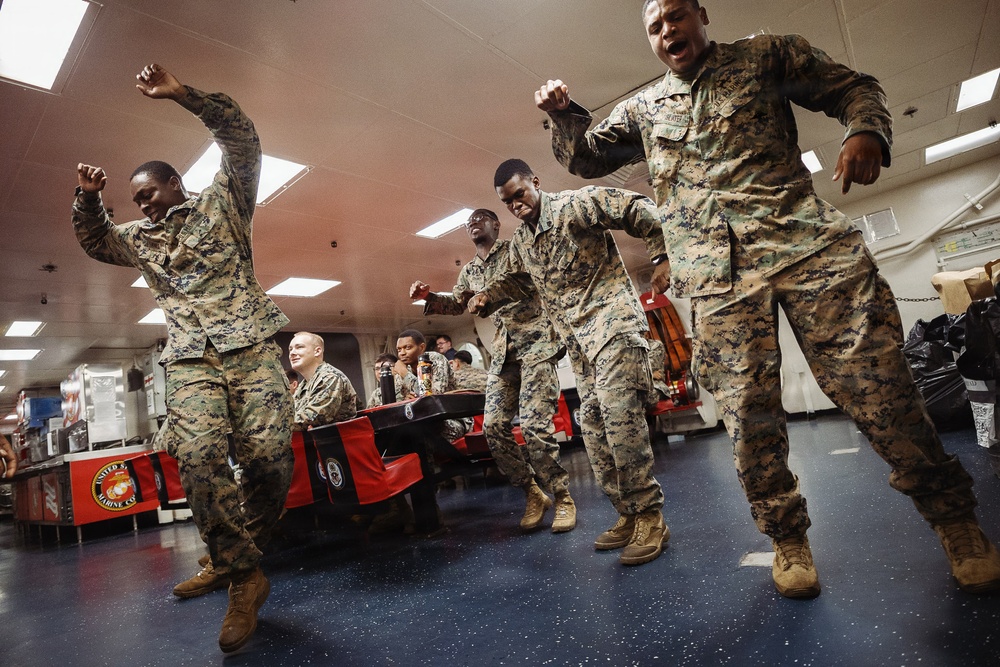 11th MEU Marines, Sailors Host Open Mic Aboard USS Boxer