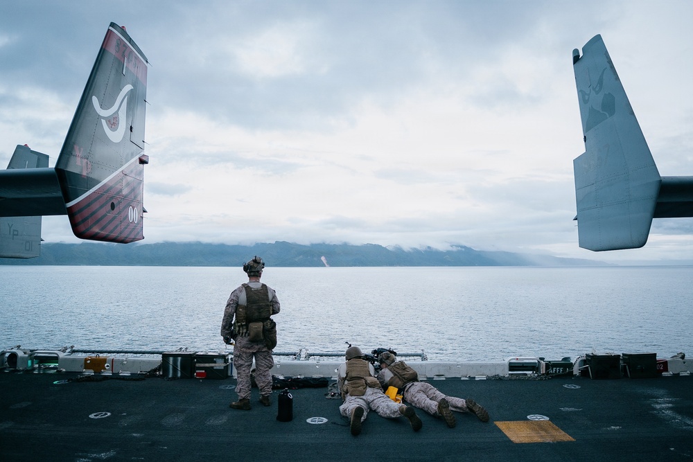 11th MEU Marines, Sailors Transit the Surigao Strait Abroad USS Boxer
