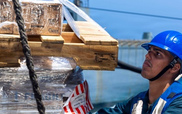 Milius conducts RAS with USNS Carl Brashear