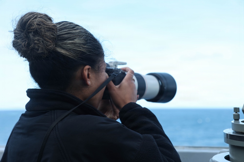 USS Carl M. Levin conducts visual information training