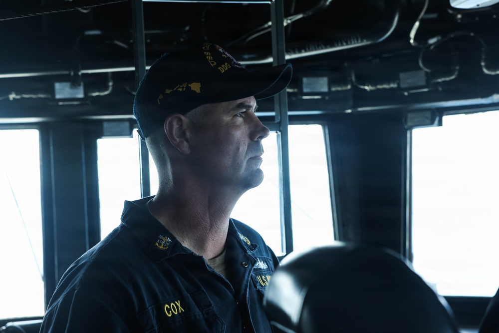 USS Carl M. Levin conducts training operations