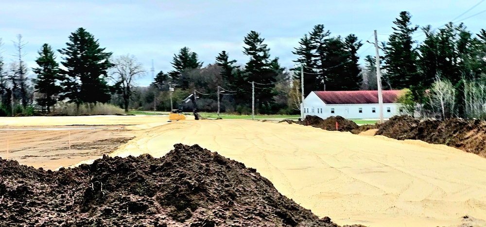 Parking area for Wisconsin National Guard’s MATES under construction at Fort McCoy