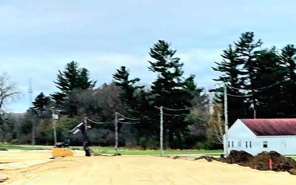 Parking area for Wisconsin National Guard’s MATES under construction at Fort McCoy