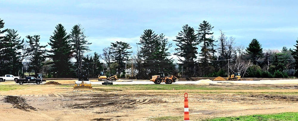 Parking area for Wisconsin National Guard’s MATES under construction at Fort McCoy