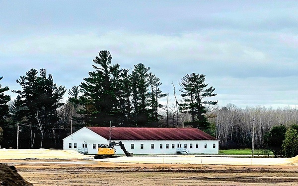 Parking area for Wisconsin National Guard’s MATES under construction at Fort McCoy