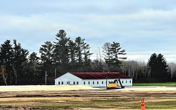 Parking area for Wisconsin National Guard’s MATES under construction at Fort McCoy