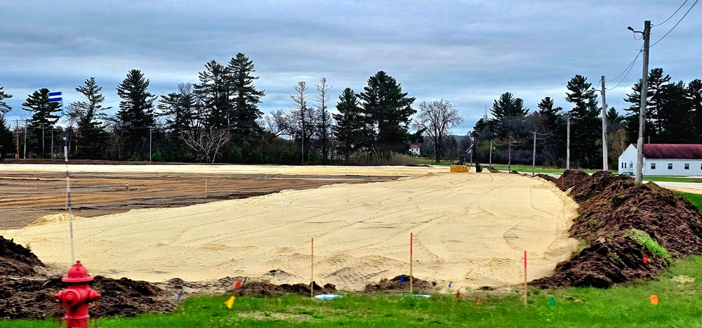 Parking area for Wisconsin National Guard’s MATES under construction at Fort McCoy