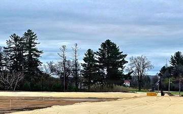 Parking area for Wisconsin National Guard’s MATES under construction at Fort McCoy