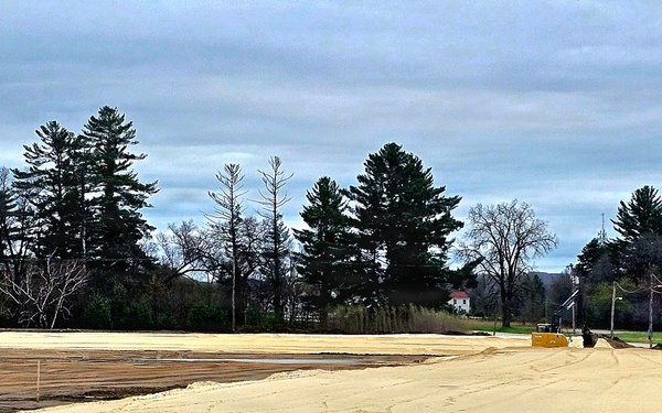 Parking area for Wisconsin National Guard’s MATES under construction at Fort McCoy