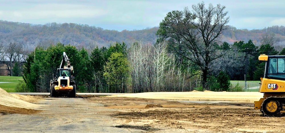 Parking area for Wisconsin National Guard’s MATES under construction at Fort McCoy