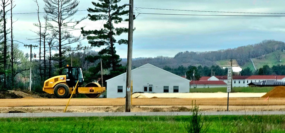 Parking area for Wisconsin National Guard’s MATES under construction at Fort McCoy